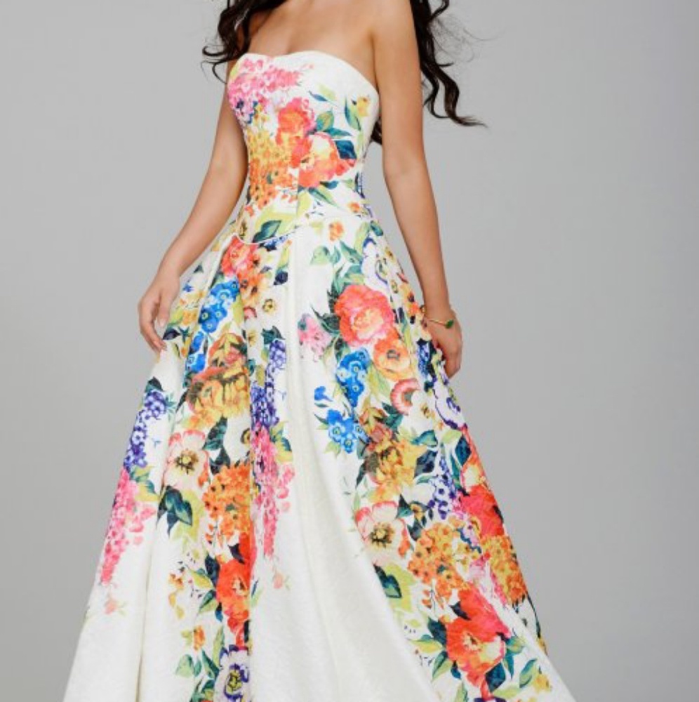 Custom Floral Jovani Ballgown